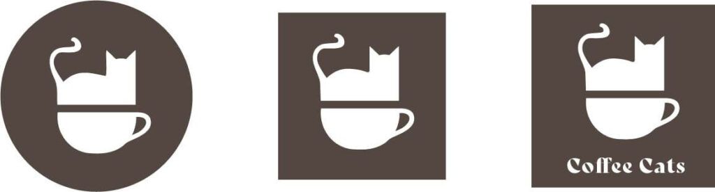 Logo Coffee Cats in verschiedenen Ausführungen